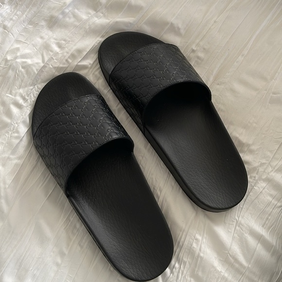 Authentic Gucci Guccissima Black Slide - Picture 4 of 8